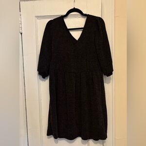 Comfy Anthropologie Grey Long-Sleeve Dress